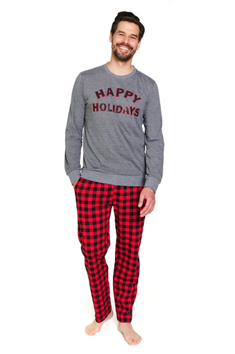 7344 Pijama de hombre gris oscuro Doctor Nap - 100% algodón