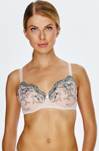 2551 Sujetador sin aros Lupoline con estampado floral, beige