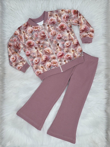 Bambarillo Wróżki – sudadera para niña con cremallera y estampado de flores, rosa