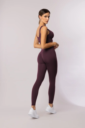 Leggings de mujer SPAIO Flex Innergy 2.0 plum - sin costuras, soporte de recuperación
