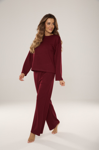 886 Butter Chándal para mujer de De Lafense - homewear en punto 'butter', burdeos