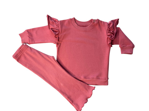 Mamatti DR2571 conjunto para niñas - sudadera y leggings en color malaga