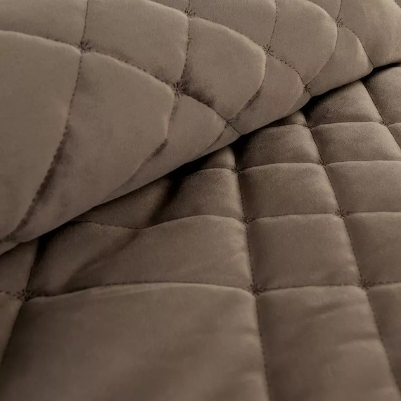 Ria 6 Colcha decorativa de terciopelo Eurofirany marrón