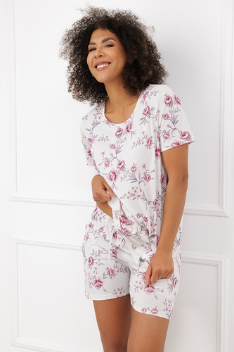 Pijama de mujer Beauty Italian Fashion 100% algodón corta con bolsillos