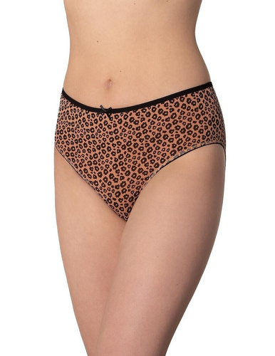 Braguitas Lama L-122 BI-67 algodón – bikini mujer pack 3 pantera/negro