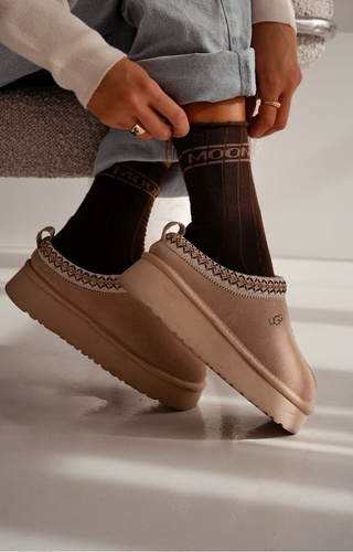 0071-009 Unique Calcetines de mujer Milena marrón - algodón, medio rizo