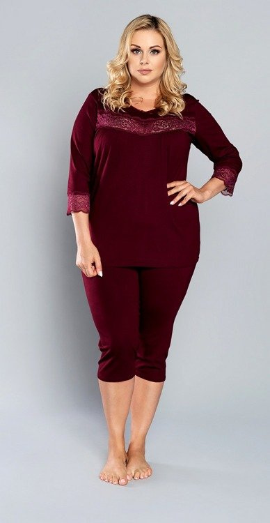 Izyda Pijama 3/4 mangas, 3/4 pantalones Moda Italiana - azul marino