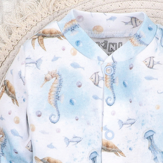 ABN-5454 Caftán para bebé Sea Of Joy Nini - algodón orgánico, cierre con automáticos