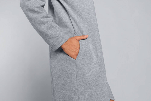 Grafi Bata de mujer con cremallera Italian Fashion- melange