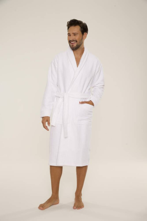 735 Bata de hombre Manuele De Lafense - blanco