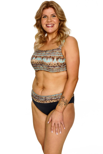Biquini Big Lupoline Nicole Top suave talla grande marrón