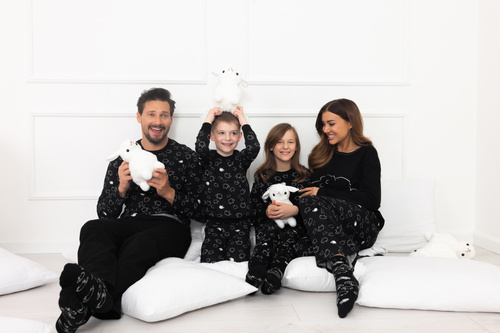 Pijama señora Bonnie - algodón, manga larga, pantalón largo, oveja Moda Italiana