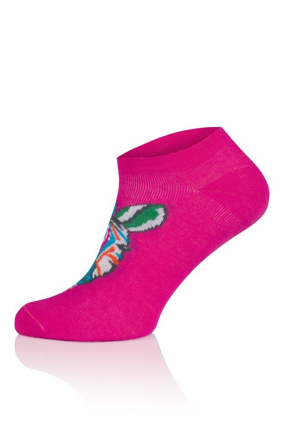 S118S Calcetines Cebra pies Moda Italiana - estampado amaranto