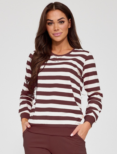 Pijama mujer Cornette Molly 635/475 chocolate – 100% algodón cómodo