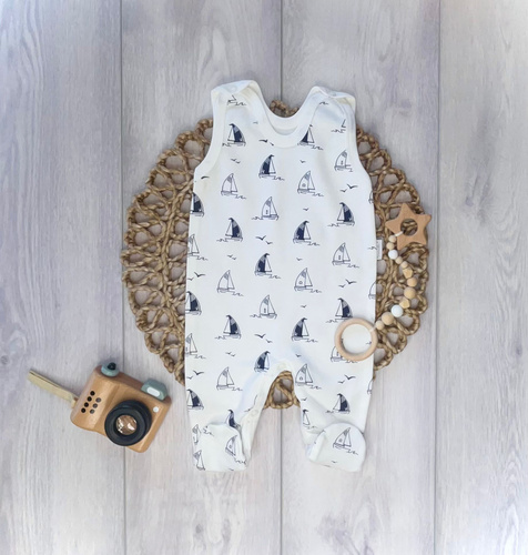 Pelele bebé Mamatti SC16030 Barcos – pelele de algodón para recién nacido