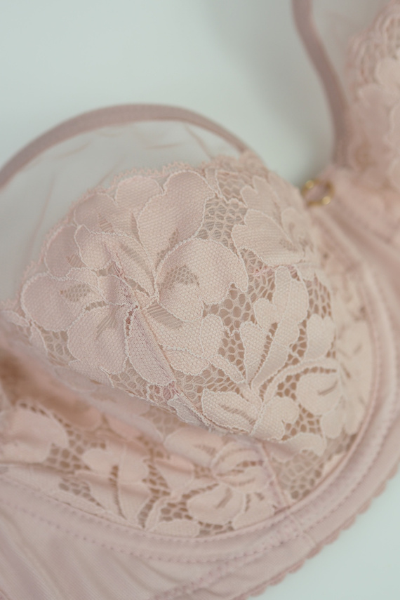 Mediolano Jasmin 19150 sujetador plunge encaje rosa escote V