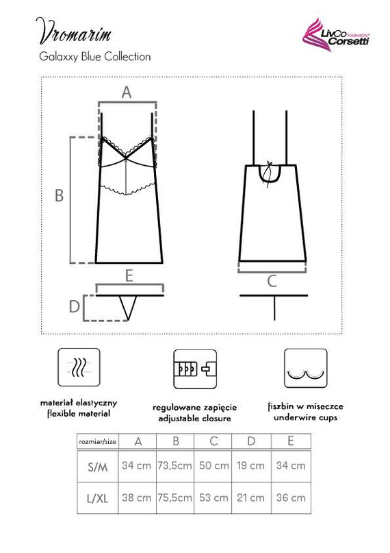 Vromarim Galaxxy chemise y tanga LivCo Corsetti Fashion