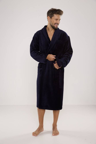803 / 819 Bata de hombre de rizo doble Forex - todo azul marino (azul oscuro)