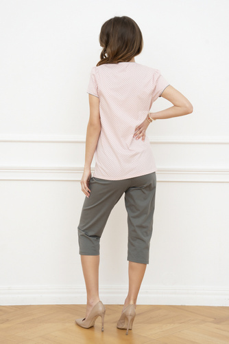 Felicita pijama de manga corta para mujer - albaricoque