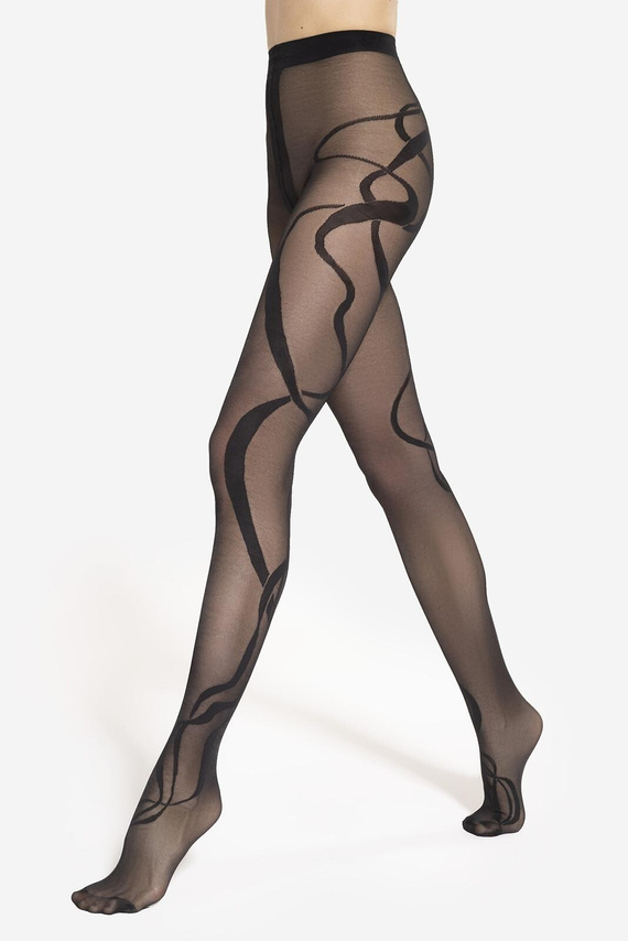 Modern 10 Medias Gatta - 40 den, estampado artístico, mate