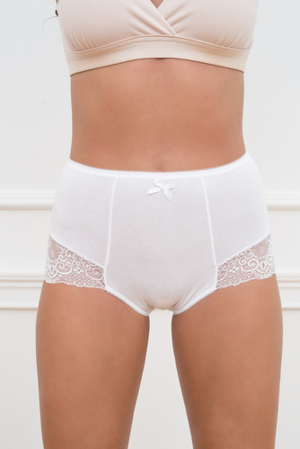 Alchemia maxi briefs Italian Fashion- blanco
