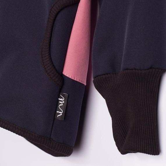229040 Nicol Chaqueta infantil softshell con polar, capucha y reflectante - rosa