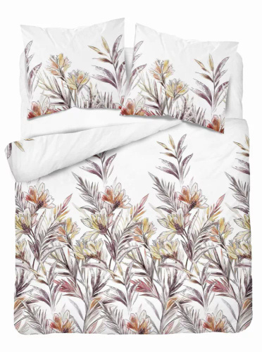 5504 B Ropa de cama de algodón Flores tropicales Naturalis- Detexpol blanco