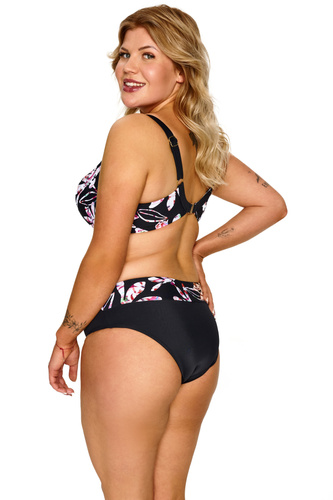 Biustonosz Rosa Big Lupoline negro floral full cup para busto grande
