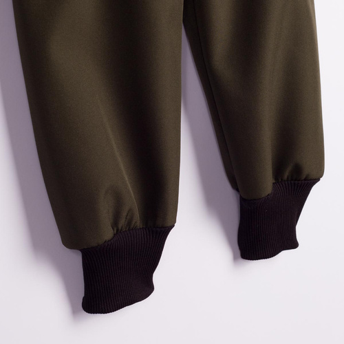 Nicol Pantalones 229052 softshell infantiles con forro polar, cintura alta y puños - caqui