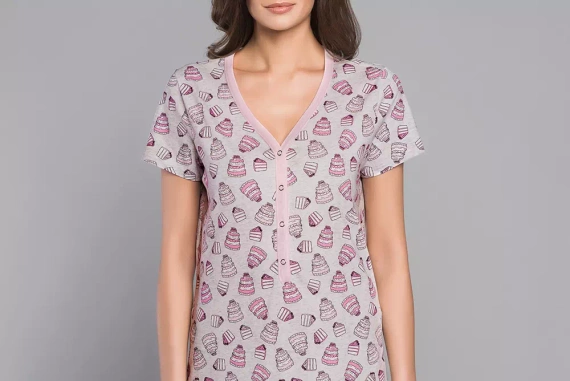 Camisa de manga corta Dolce Ladies Italian Fashion - estampado