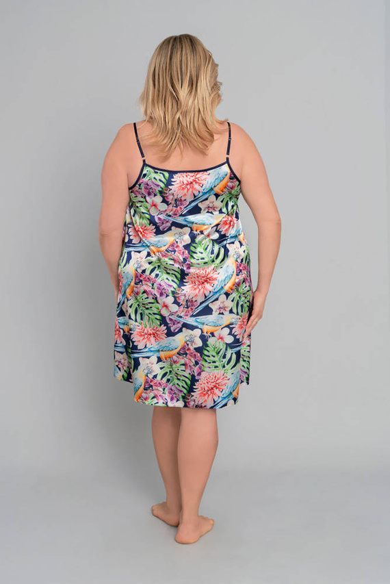 Polinesia Camisón de señora, tirante estrecho Moda Italiana - estampado floral