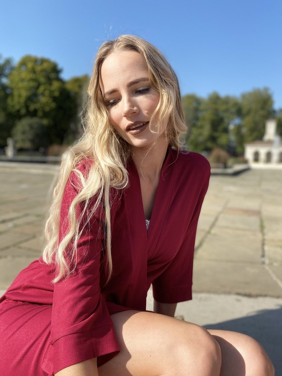 871 Visa Bata de mujer Forex - granate