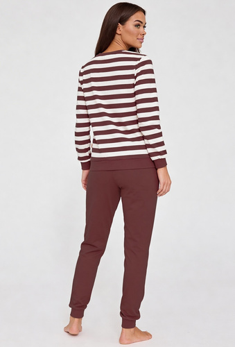 Pijama mujer Cornette Molly 635/475 chocolate – 100% algodón cómodo