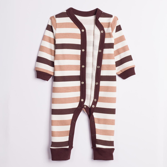 227033 Nicol BENEK Pijama enterizo sin pies 100% algodón rayas para niño