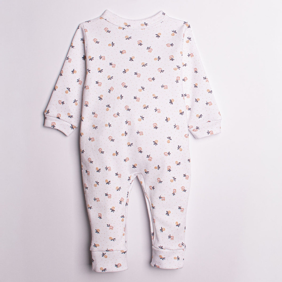 220032 Pijama enterizo para bebé Nicol 100% algodón manga larga con estampado floral delicado