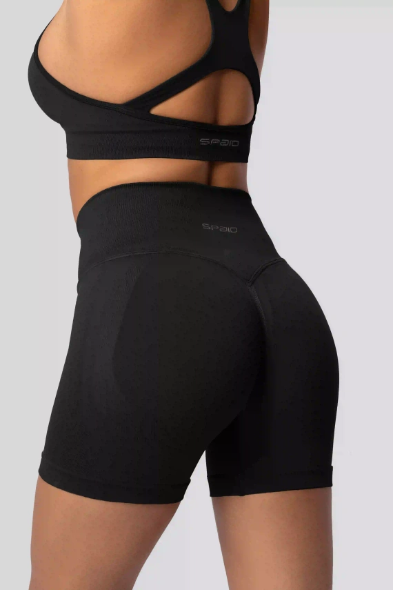 Spaio PUSH-UP PRO shorts moldeadores sin costuras tiro alto fitness black