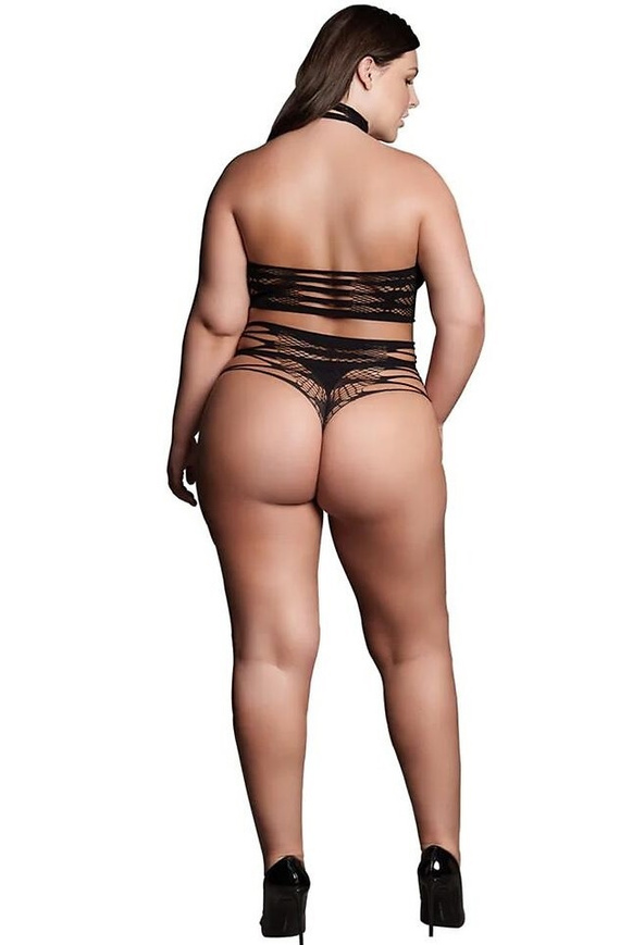 Body de mujer Mapale 7481 Romper Babydoll blanco de encaje con espalda descubierta