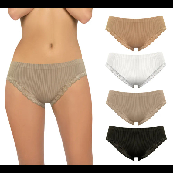 Braguitas mujer Sesto Senso 6108 encaje sin costuras elásticas sabia