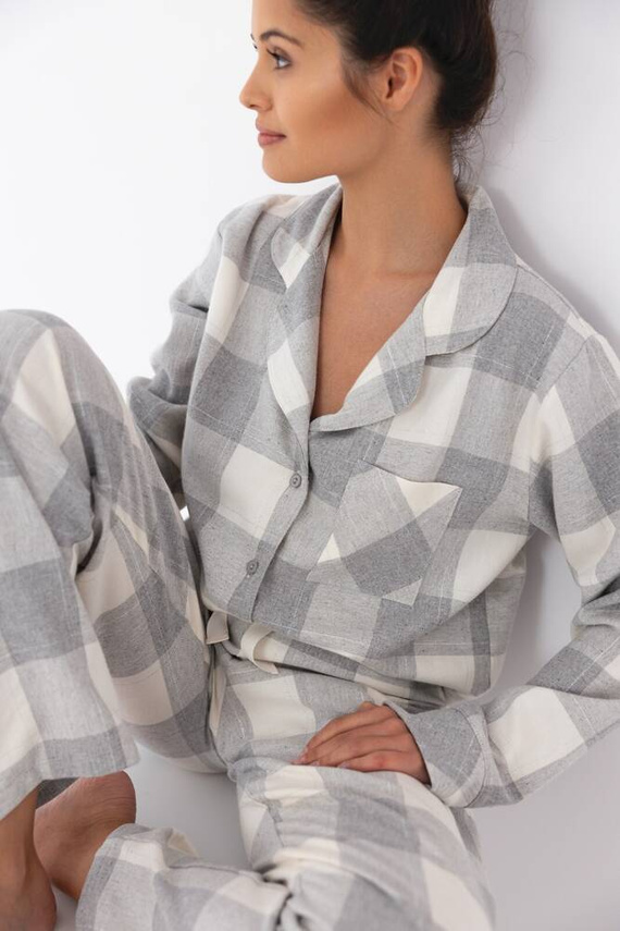 Sensis Evie Pijama de mujer - gris-crema