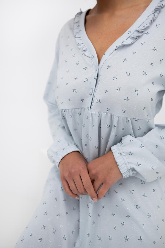 Lucille Camisa de mujer Sensis paloma - camisón de algodón con volante