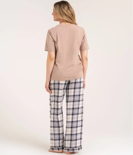 Pijama de mujer Moraj PDD4300-023 verde de algodón con pantalón largo y estampado