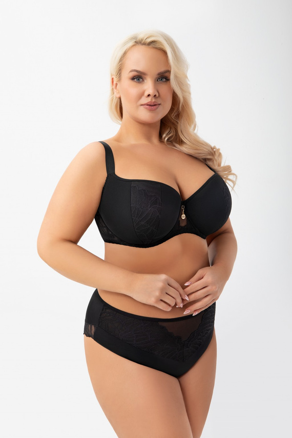 Gorsenia Erato K963 Braga de talle alto - Negra, Opulenta, Cómoda, Encaje y Microfibra