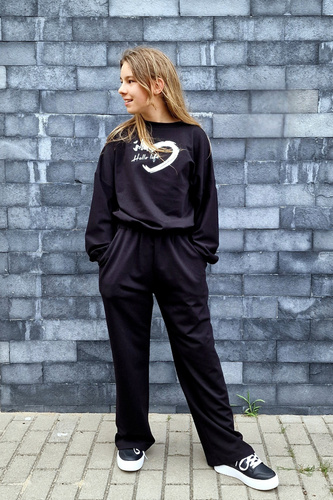 Gaja Sudadera niños Bambarillo negro | Sudadera de algodón elástico