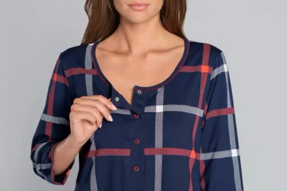 Izera camisa de lactancia para mujer manga 3/4 Moda Italiana - estampado
