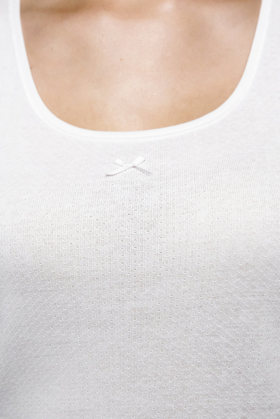 Camiseta de tirantes anchos Debi Ladies Italian Fashion - blanco