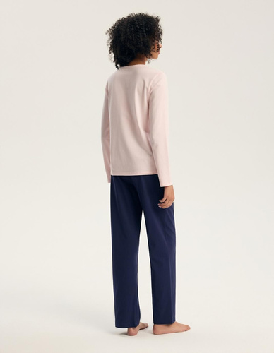 Henderson 46114 Gianna Pijama de Mujer Rosa 100% Algodón Manga Larga