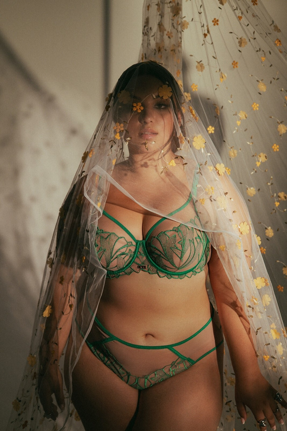 2161 AVA Sujetador maxi soft verde - talla grande, suave, con aros