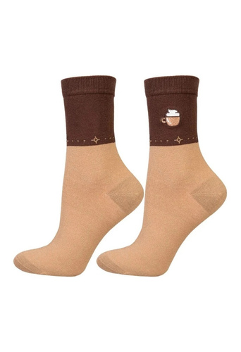 Calcetines de mujer Moraj CSLS 250-046 navideños con lúrex y galletas de jengibre