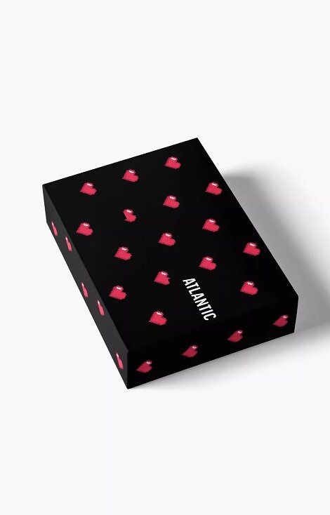 2GMB-011 Calzoncillos bóxer Atlantic para hombre - algodón, estampado corazón, lote de 2