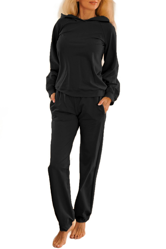 Chándal de mujer Brav Mirale | Cómodo conjunto de algodón | Producción polaca - negro